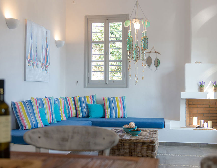 White House Sifnos - Καθιστικό